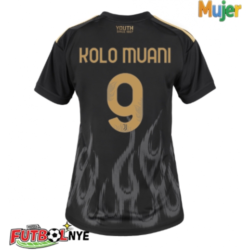 Camiseta Juventus Randal Kolo Muani #9 Tercera Equipación para mujer 2026-27 manga corta
